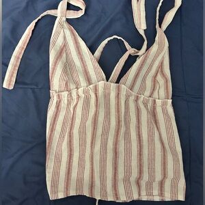 • white & pink tank top